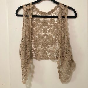 Boho crochet vest